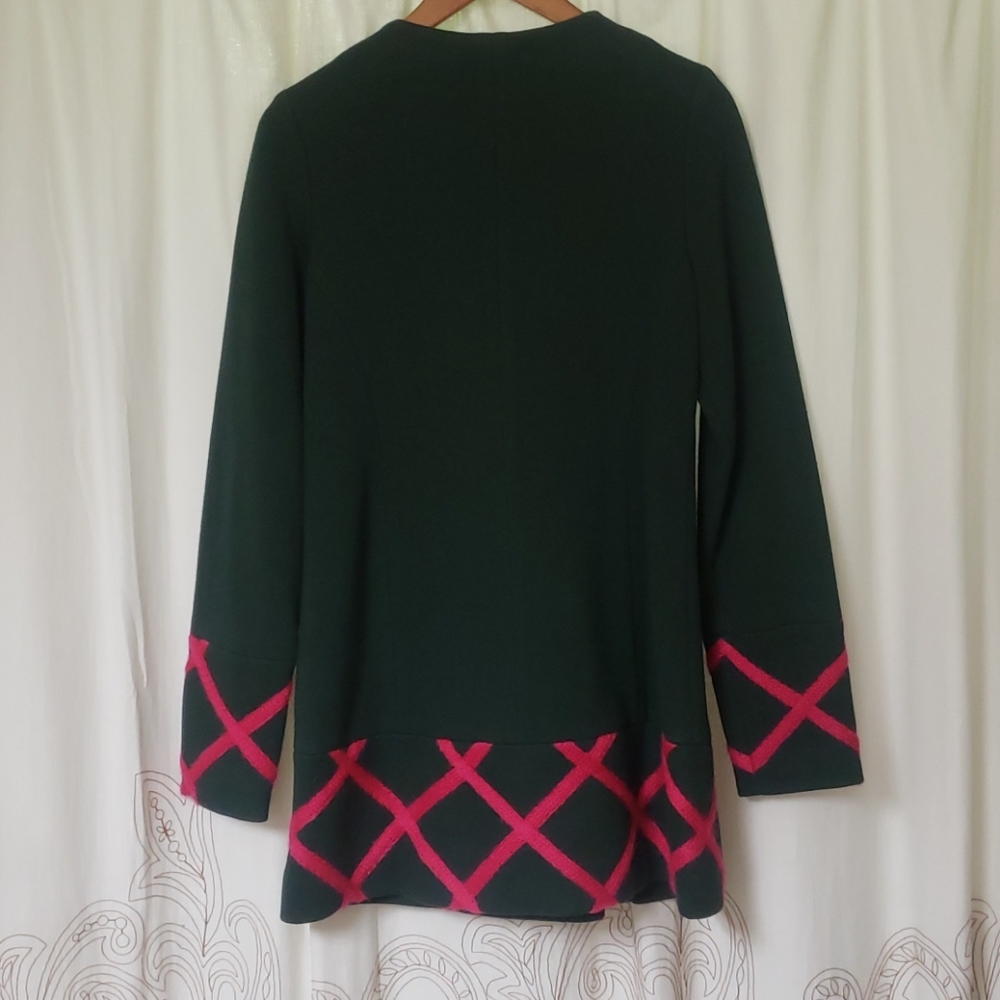 Anthropologie Elevenses Green & Pink Coat - Picture 9 of 11